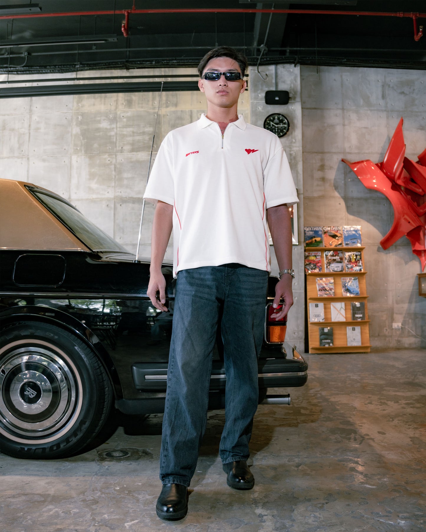 Crimson Quarter Zip Polo