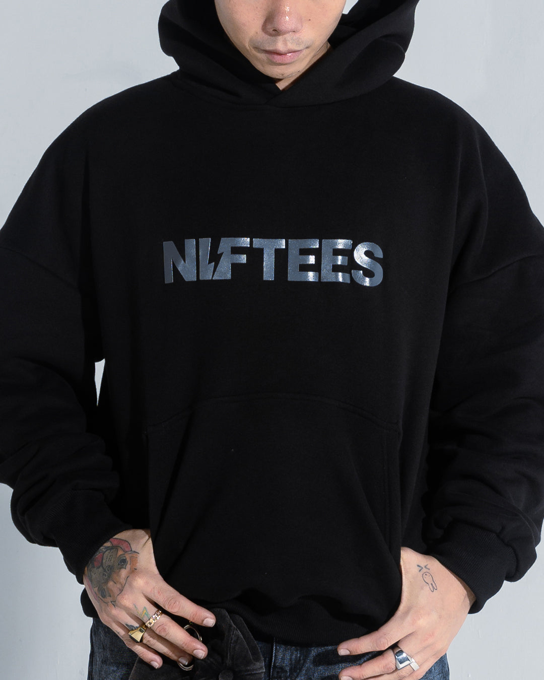 Originals Logo Box Hoodie - Black