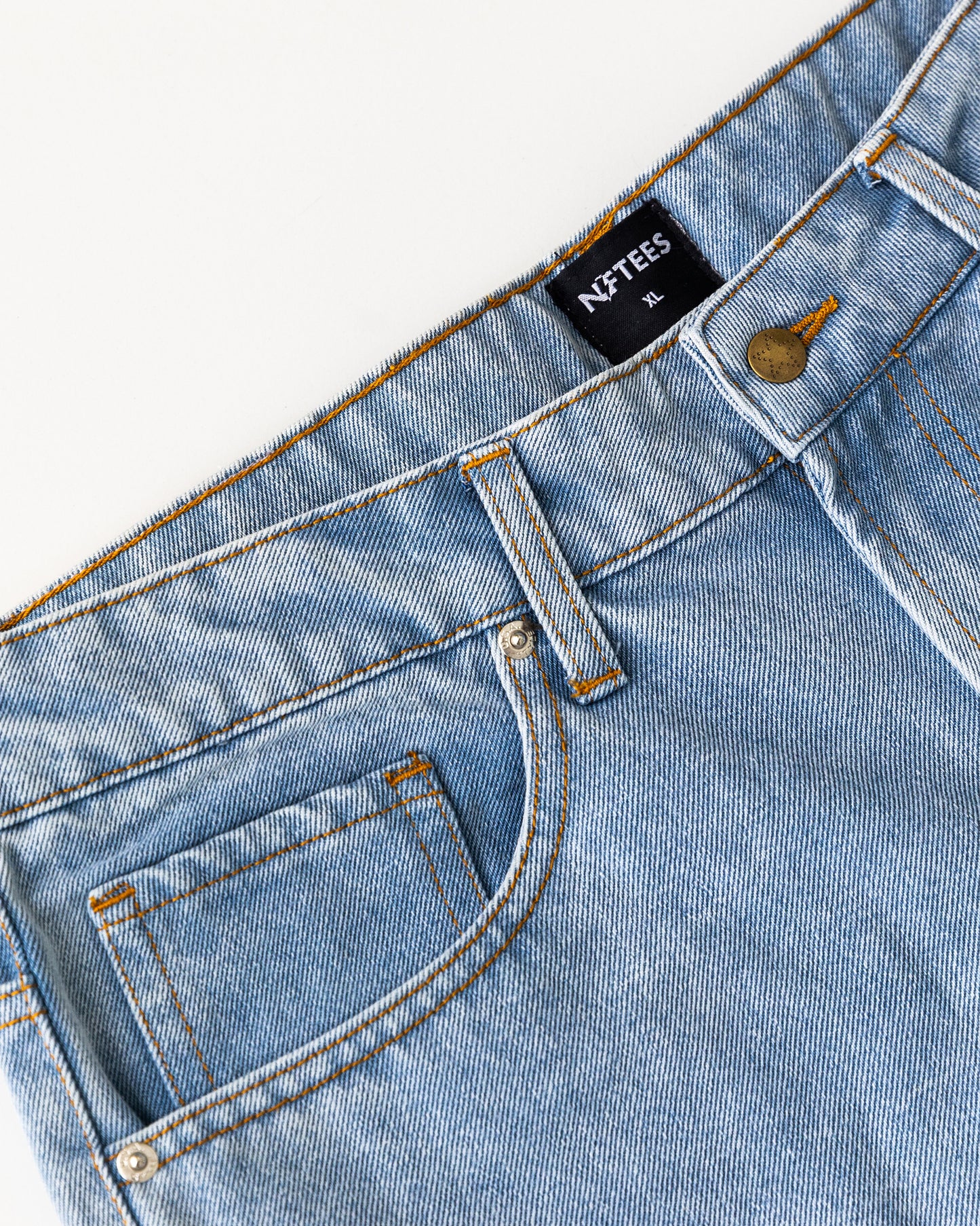 Rising Star Denim Shorts - Washed Blue