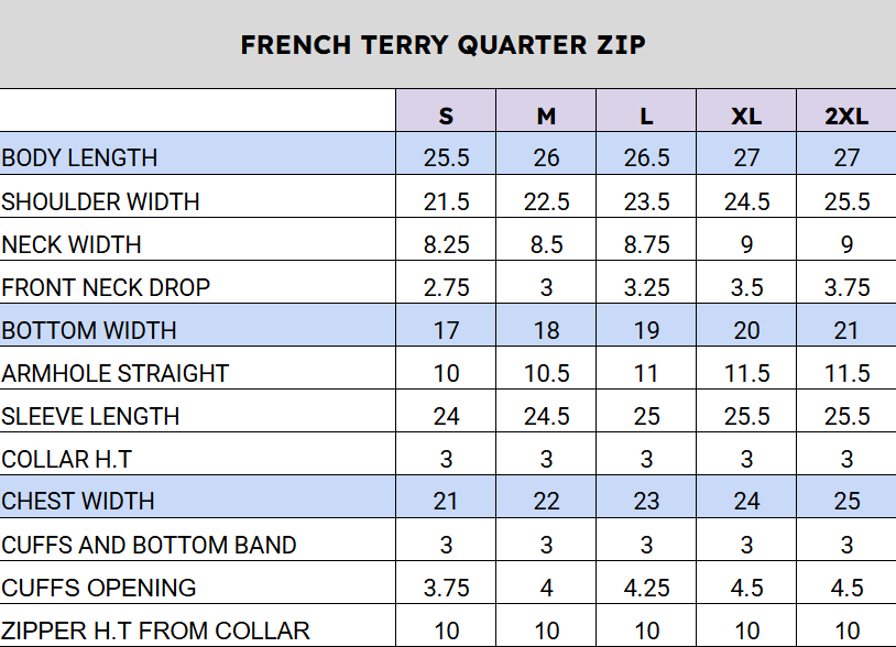 Size Guide 1