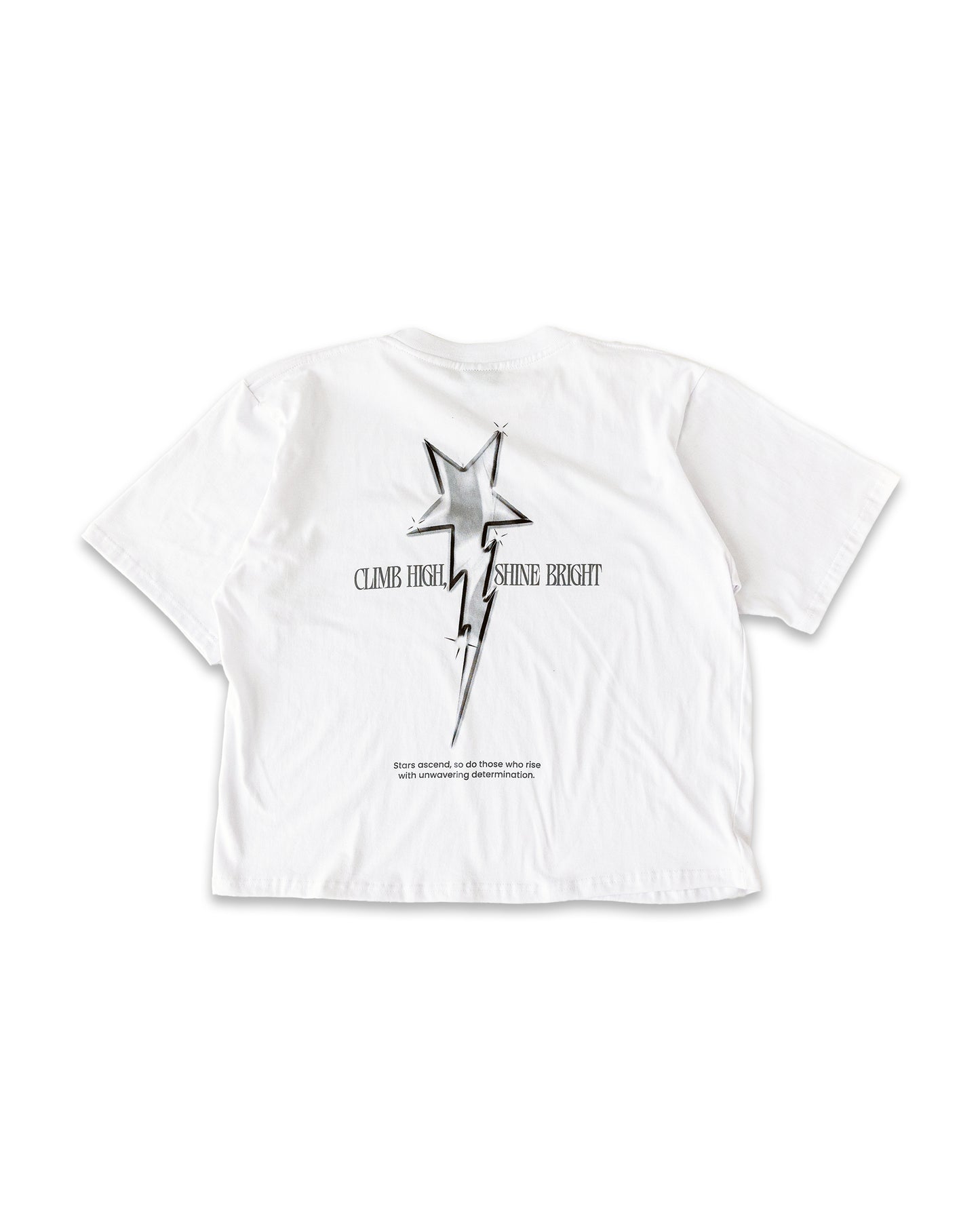 Rising Star "Chrome" Cropped Tee - White